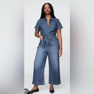 Gap Belted Denim Jumpsuit